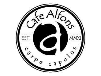Cafe Alfons logo design by jaize