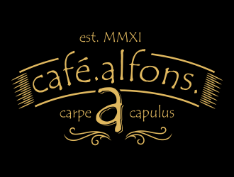 Cafe Alfons logo design by Gopil