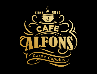 Cafe Alfons logo design by M J
