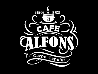 Cafe Alfons logo design by M J
