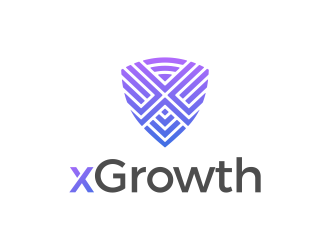 xGrowth logo design by mashoodpp