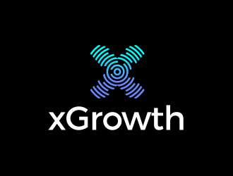xGrowth logo design by mashoodpp