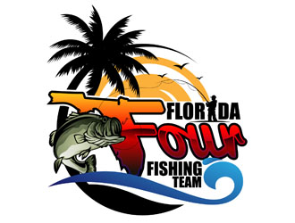 Florida Four Fishing Team logo design by DreamLogoDesign