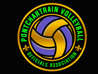 Pontchartrain volleyball officials association (PVOA) logo design by Benok