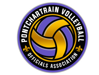 Pontchartrain volleyball officials association (PVOA) logo design by Benok