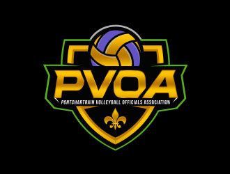 Pontchartrain volleyball officials association (PVOA) logo design by Benok
