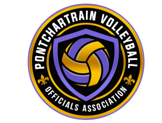 Pontchartrain volleyball officials association (PVOA) Logo Design