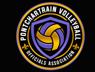 Pontchartrain volleyball officials association (PVOA) logo design by Benok