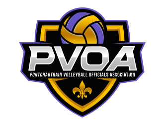 Pontchartrain volleyball officials association (PVOA) logo design by Benok