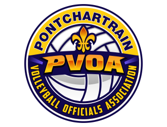 Pontchartrain volleyball officials association (PVOA) logo design by Gopil