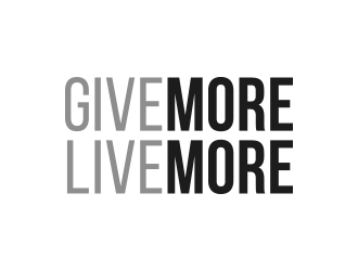 Give more LIVE MORE logo design by lexipej