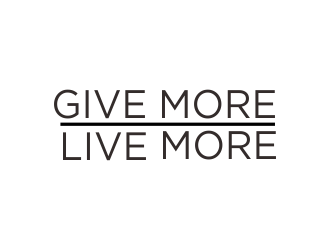 Give more LIVE MORE logo design by dayco