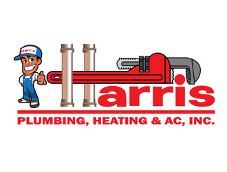 Harris Plumbing, Heating & AC, Inc. logo design by LogoInvent