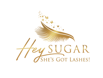 HEY SUGAR with tag line Shes Got Lashes! logo design by ingepro