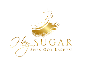 HEY SUGAR with tag line Shes Got Lashes! logo design by 3Dlogos