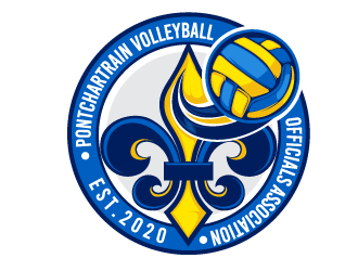 Pontchartrain volleyball officials association (PVOA) logo design by Suvendu