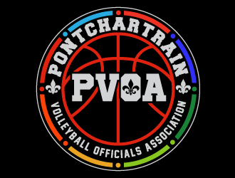 Pontchartrain volleyball officials association (PVOA) logo design by Suvendu