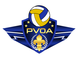 Pontchartrain volleyball officials association (PVOA) logo design by Suvendu