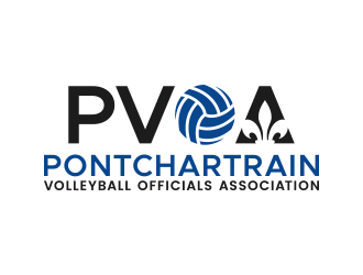 Pontchartrain volleyball officials association (PVOA) logo design by lexipej
