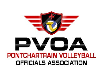 Pontchartrain volleyball officials association (PVOA) logo design by Suvendu