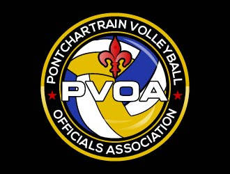 Pontchartrain volleyball officials association (PVOA) logo design by Suvendu