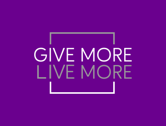 Give more LIVE MORE logo design by done