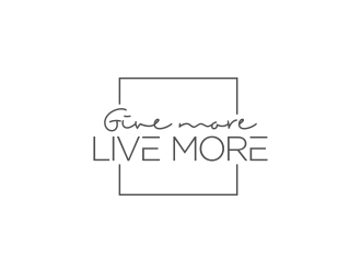 Give more LIVE MORE logo design by M J