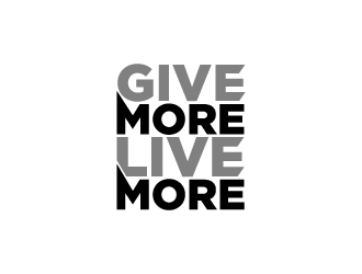 Give more LIVE MORE logo design by MUSANG