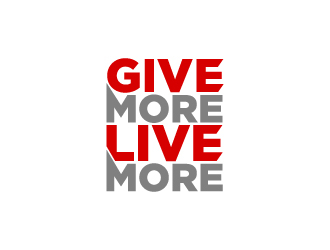 Give more LIVE MORE logo design by MUSANG