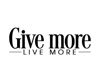 Give more LIVE MORE logo design by AamirKhan