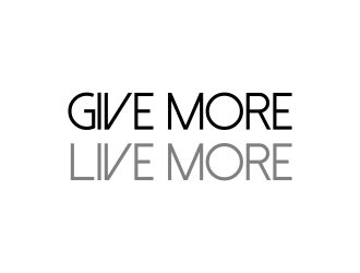 Give more LIVE MORE logo design by excelentlogo