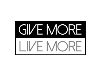 Give more LIVE MORE logo design by excelentlogo