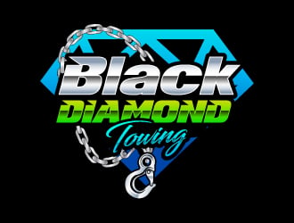 Black Diamond Towing logo design by uttam