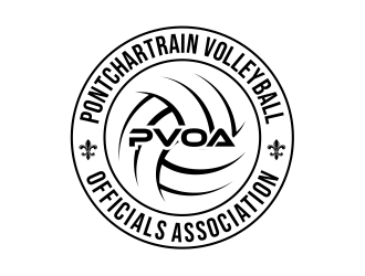 Pontchartrain volleyball officials association (PVOA) logo design by cintoko