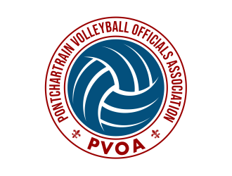 Pontchartrain volleyball officials association (PVOA) logo design by cintoko