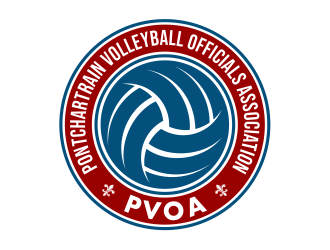 Pontchartrain volleyball officials association (PVOA) logo design by cintoko