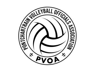 Pontchartrain volleyball officials association (PVOA) logo design by cintoko