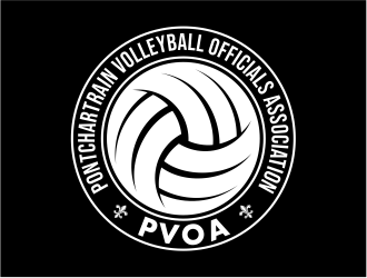 Pontchartrain volleyball officials association (PVOA) logo design by cintoko
