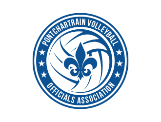 Pontchartrain volleyball officials association (PVOA) logo design by MarkindDesign