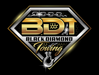 Black Diamond Towing logo design by LucidSketch
