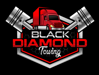 Black Diamond Towing logo design by DreamLogoDesign