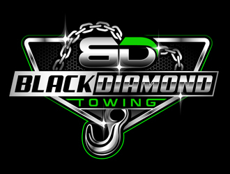 Black Diamond Towing logo design by DreamLogoDesign