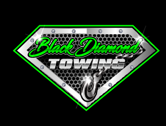 Black Diamond Towing logo design by bosbejo
