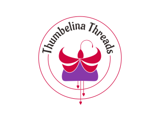 Thumbelina Threads logo design by pel4ngi
