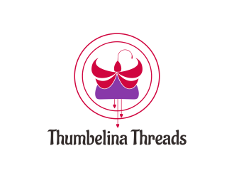 Thumbelina Threads logo design by pel4ngi
