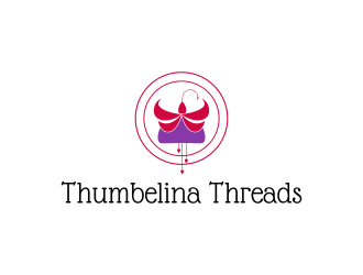 Thumbelina Threads logo design by pel4ngi