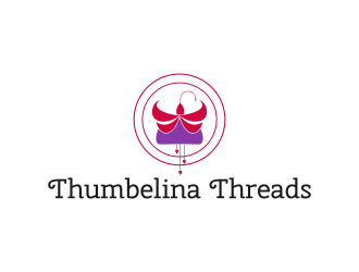 Thumbelina Threads logo design by pel4ngi
