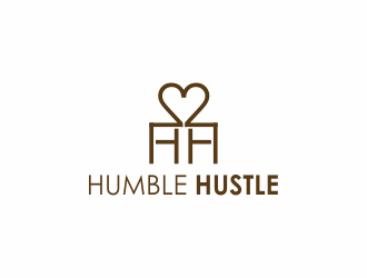 H2,humble hustle logo design by giphone