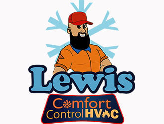 Lewis Comfort Control HVAC logo design by Htz_Creative