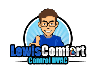 Lewis Comfort Control HVAC logo design by AamirKhan